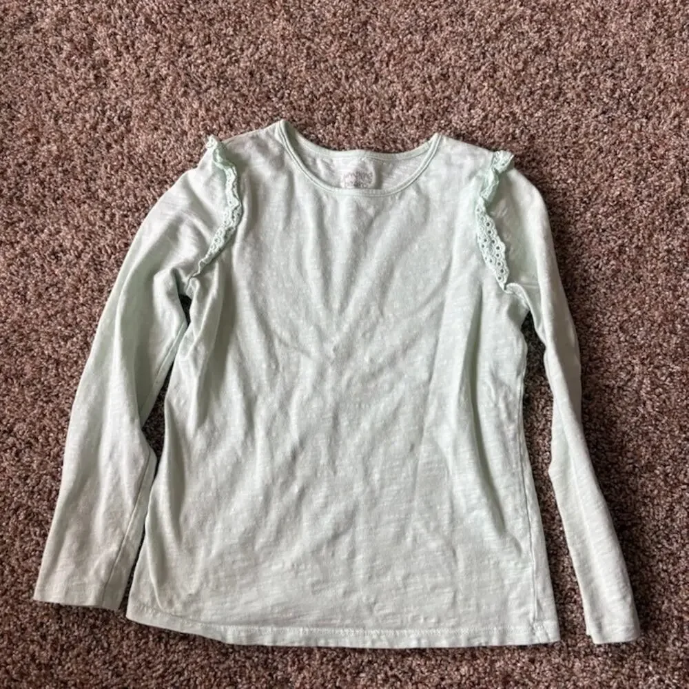 Lot of Two Long Sleeve T-Shirts Girls sz 8 Justice Jumping Bean